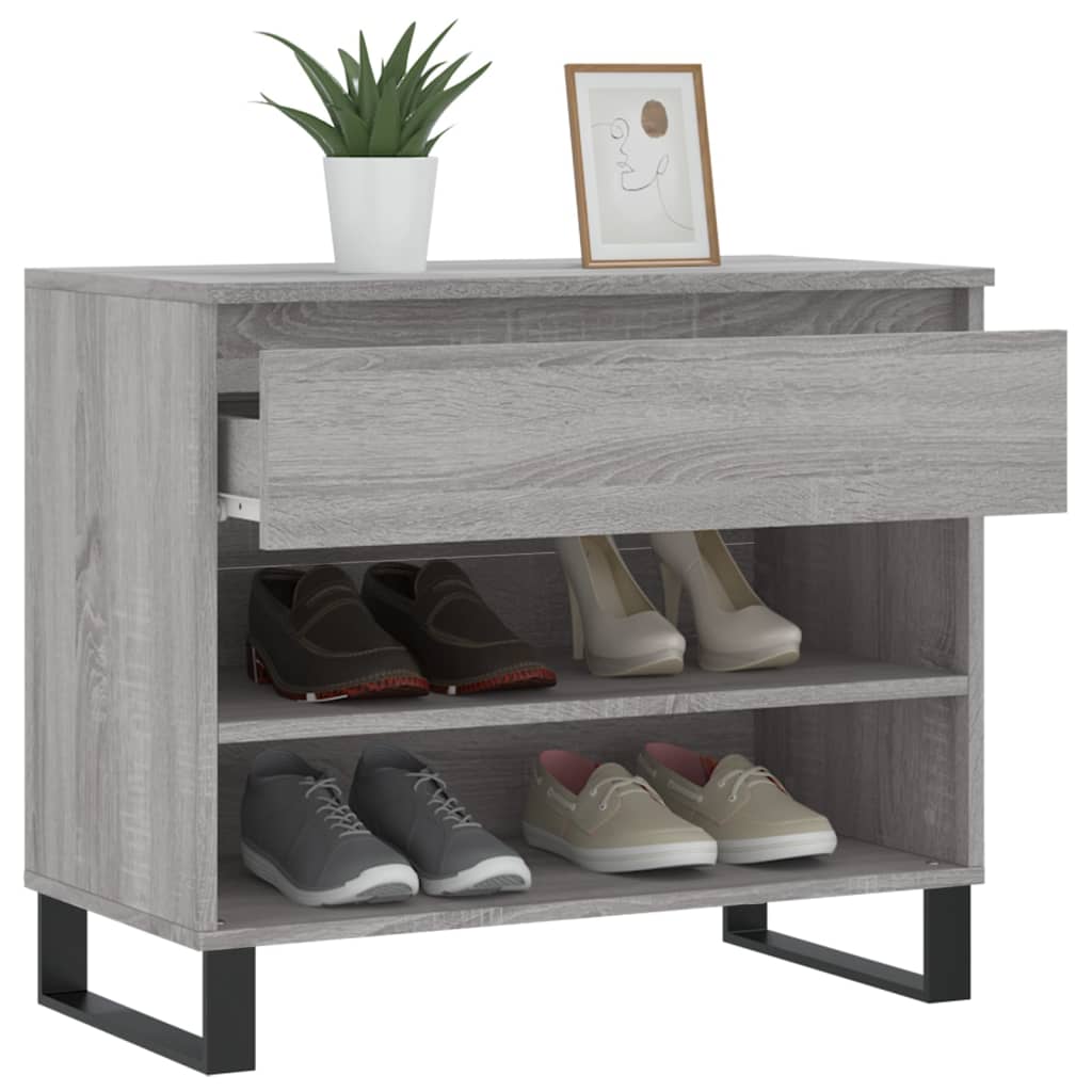 Schuhregal Grau Sonoma 70x36x60 cm Holzwerkstoff - Pazzar.ch