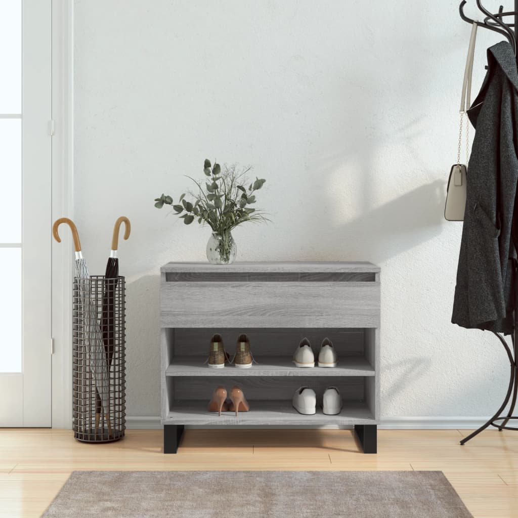 Schuhregal Grau Sonoma 70x36x60 cm Holzwerkstoff - Pazzar.ch