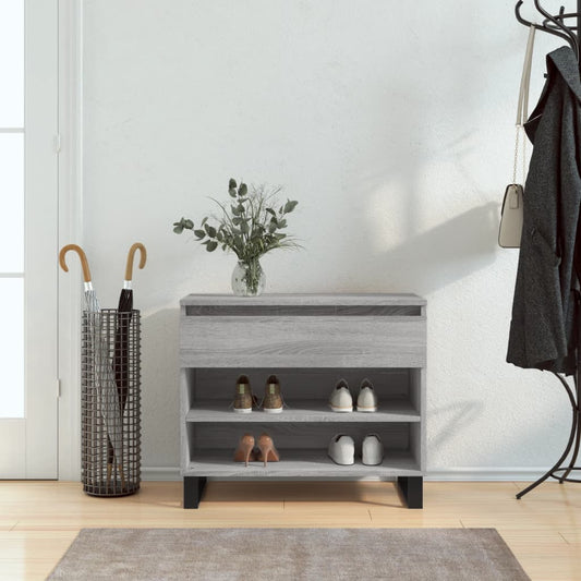 Schuhregal Grau Sonoma 70x36x60 cm Holzwerkstoff - Pazzar.ch