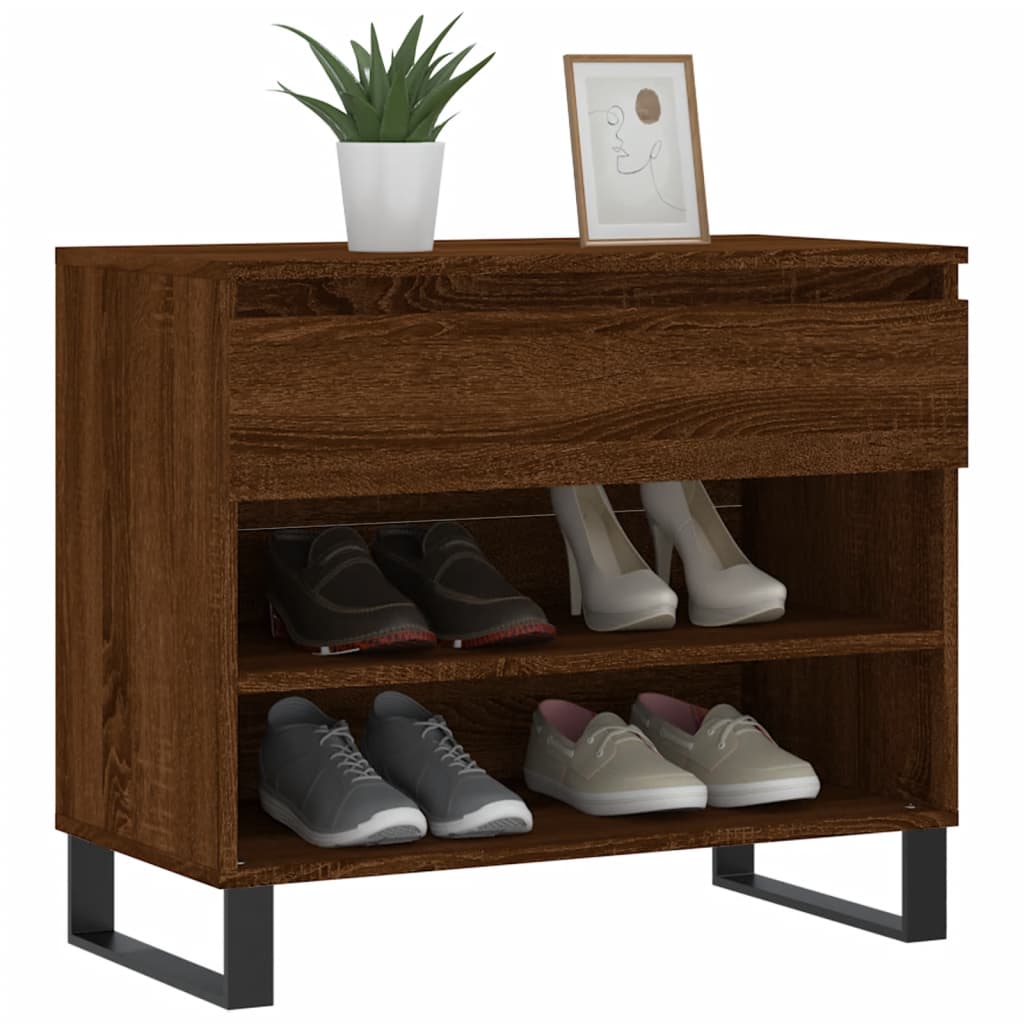 Schuhregal Braun Eichen-Optik 70x36x60 cm Holzwerkstoff - Pazzar.ch