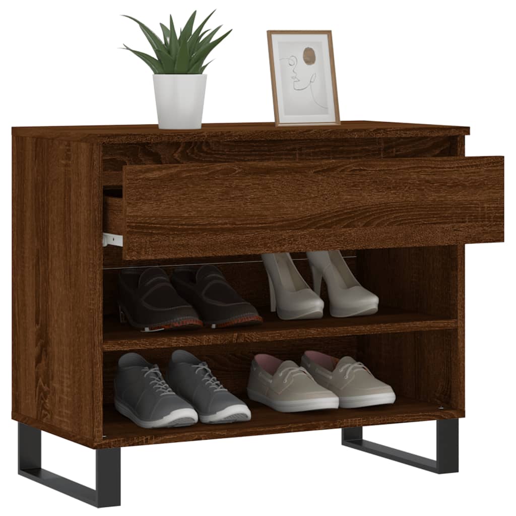Schuhregal Braun Eichen-Optik 70x36x60 cm Holzwerkstoff - Pazzar.ch