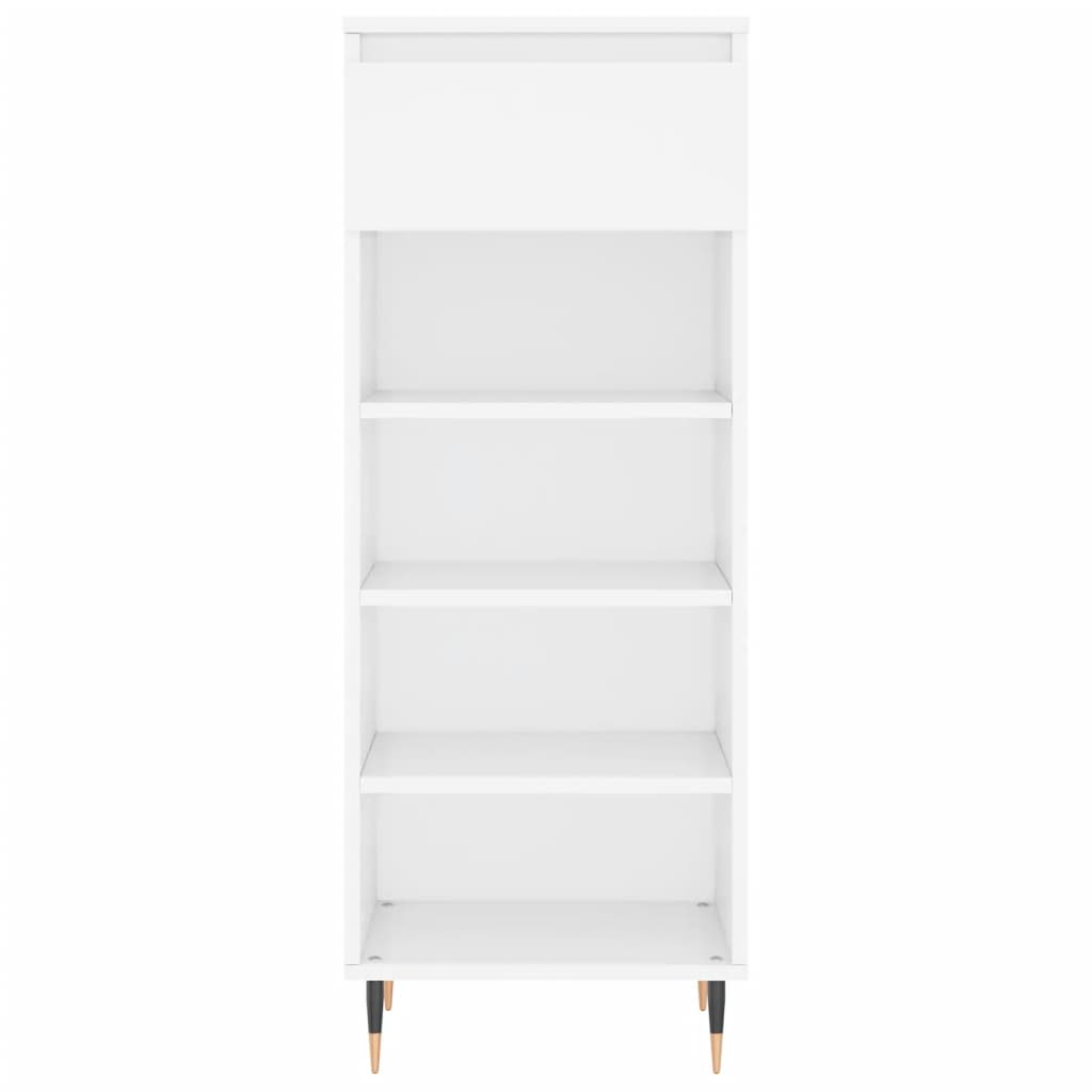 Schuhschrank Hochglanz-Weiß 40x36x105 cm Holzwerkstoff - Pazzar.ch