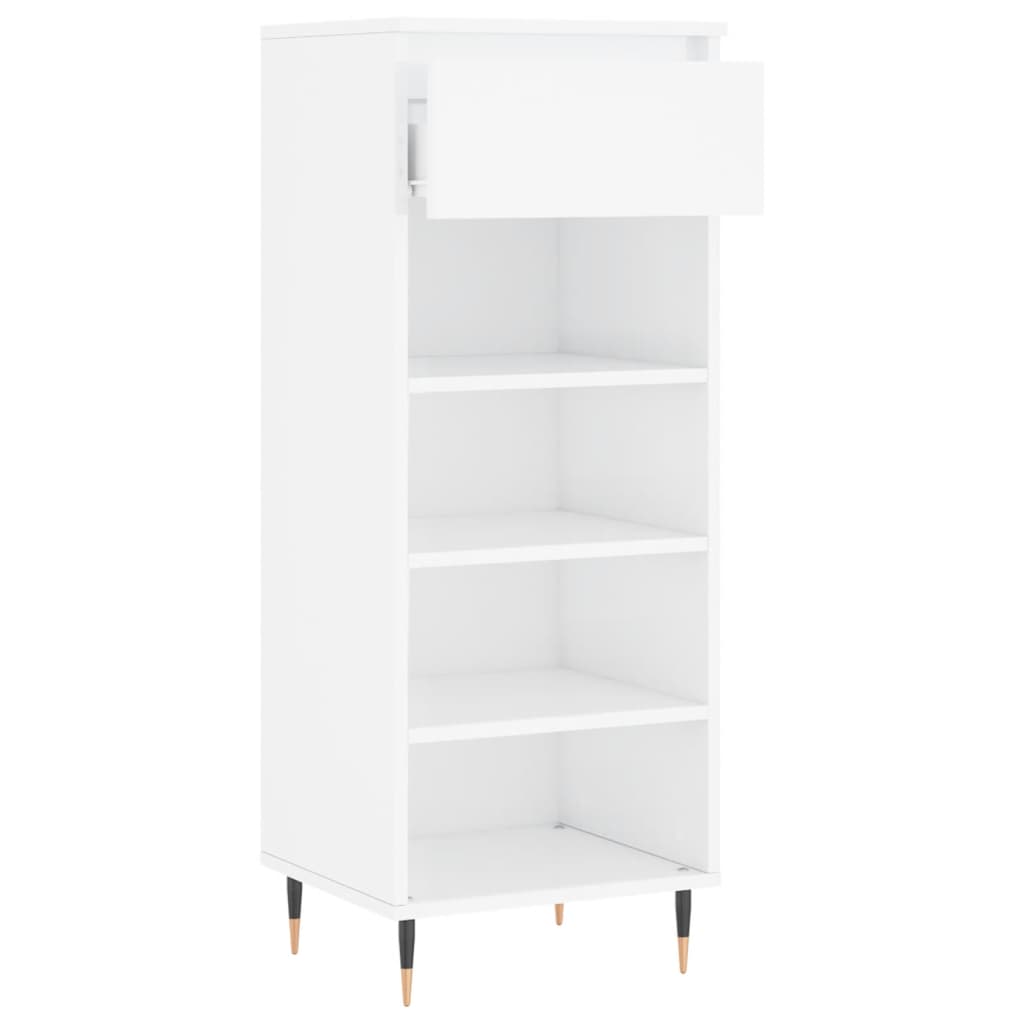 Schuhschrank Hochglanz-Weiß 40x36x105 cm Holzwerkstoff - Pazzar.ch