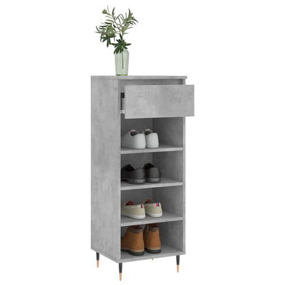 Schuhschrank Betongrau 40x36x105 cm Holzwerkstoff - Pazzar.ch