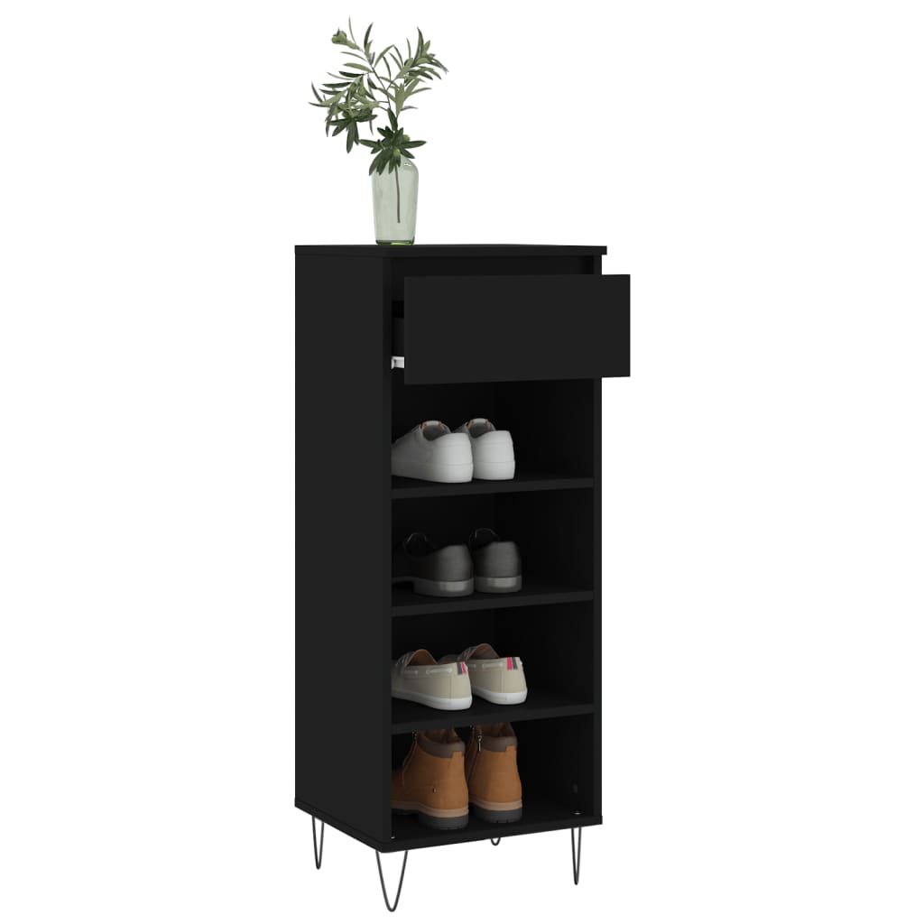 Schuhschrank Schwarz 40x36x105 cm Holzwerkstoff - Pazzar.ch