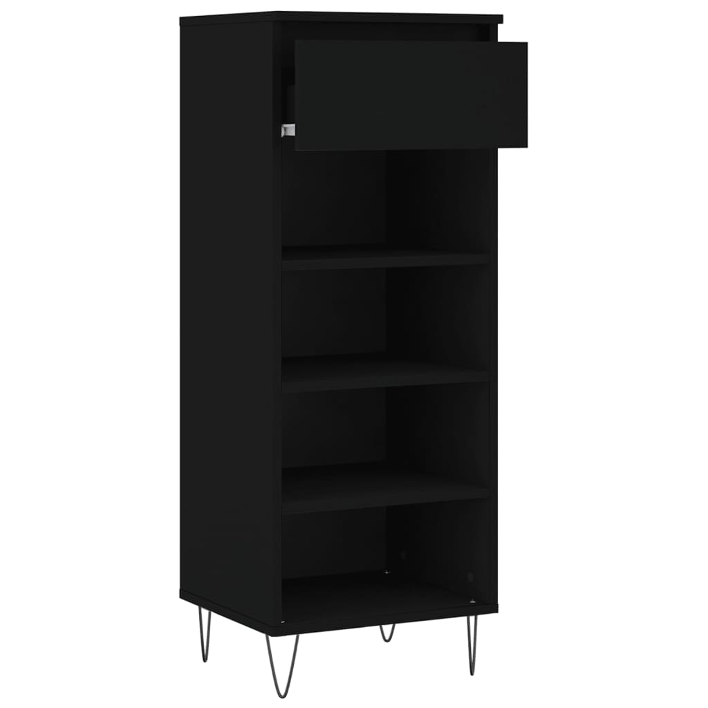 Schuhschrank Schwarz 40x36x105 cm Holzwerkstoff - Pazzar.ch