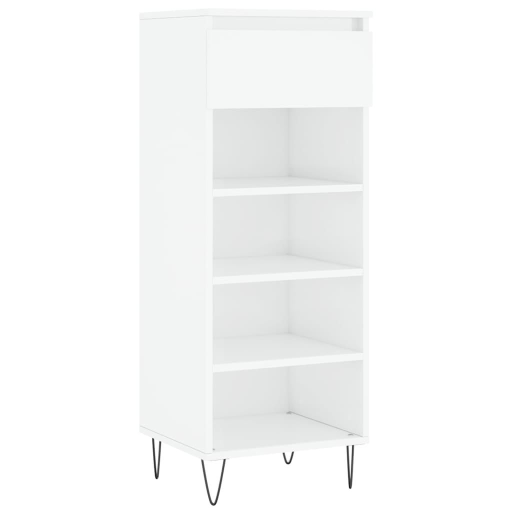 Schuhschrank Hochglanz-Weiß 40x36x105 cm Holzwerkstoff - Pazzar.ch