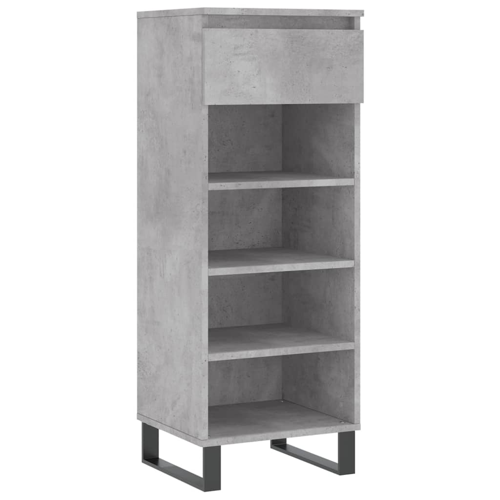 Schuhschrank Betongrau 40x36x105 cm Holzwerkstoff - Pazzar.ch