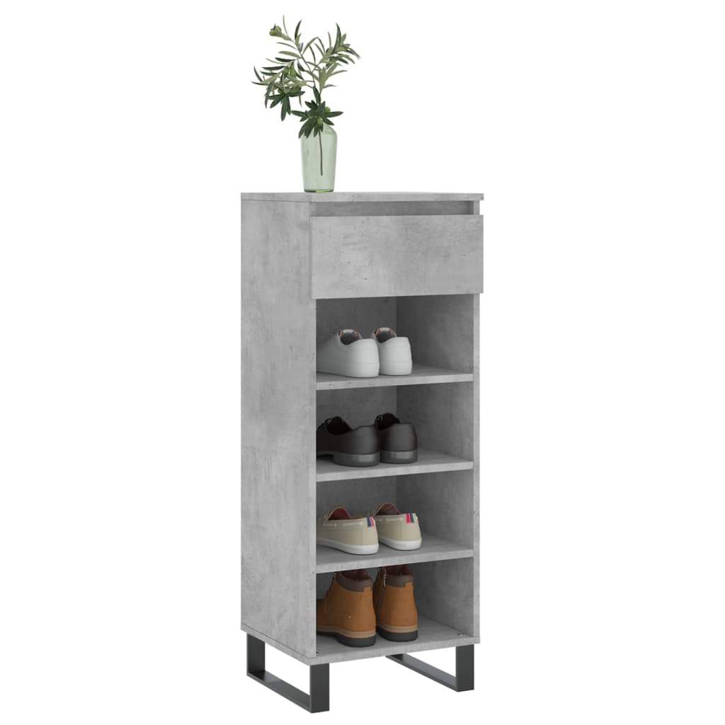 Schuhschrank Betongrau 40x36x105 cm Holzwerkstoff - Pazzar.ch