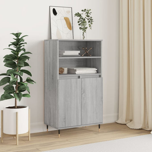 Highboard Grau Sonoma 60x36x110 cm Holzwerkstoff - Pazzar.ch