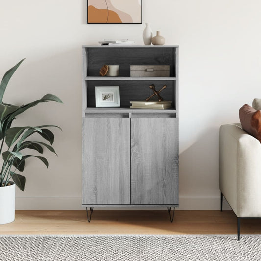 Highboard Grau Sonoma 60x36x110 cm Holzwerkstoff - Pazzar.ch