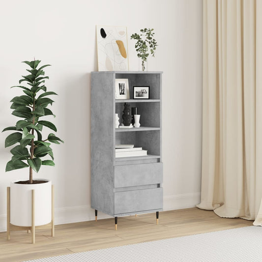Highboard Betongrau 40x36x110 cm Holzwerkstoff - Pazzar.ch