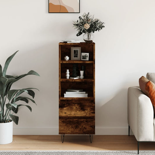 Highboard Räuchereiche 40x36x110 cm Holzwerkstoff - Pazzar.ch