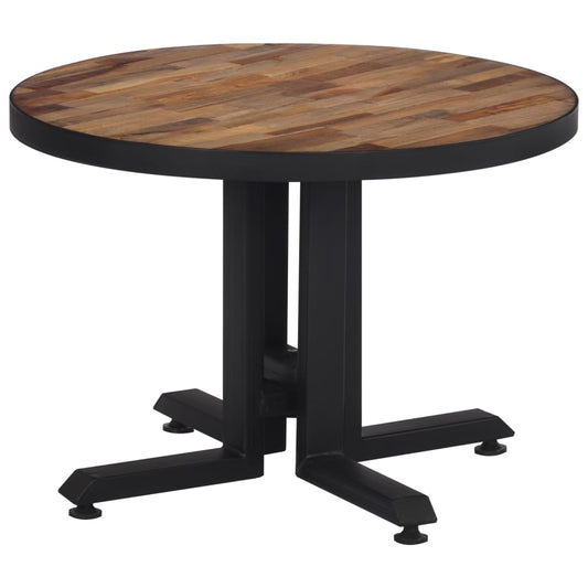 Couchtisch Rund Ø55x40 cm Recyceltes Massivholz Teak - Pazzar.ch