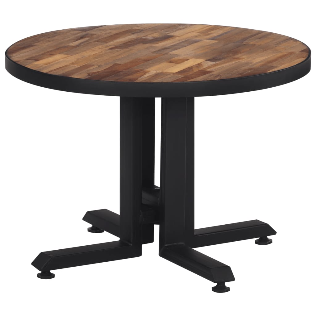 Couchtisch Rund Ø55x40 cm Recyceltes Massivholz Teak - Pazzar.ch