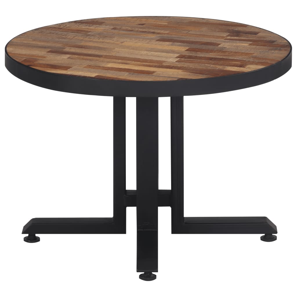 Couchtisch Rund Ø55x40 cm Recyceltes Massivholz Teak - Pazzar.ch