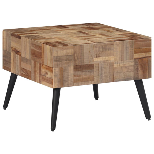 Couchtisch Grau 55x55x40 cm Recyceltes Massivholz Teak - Pazzar.ch