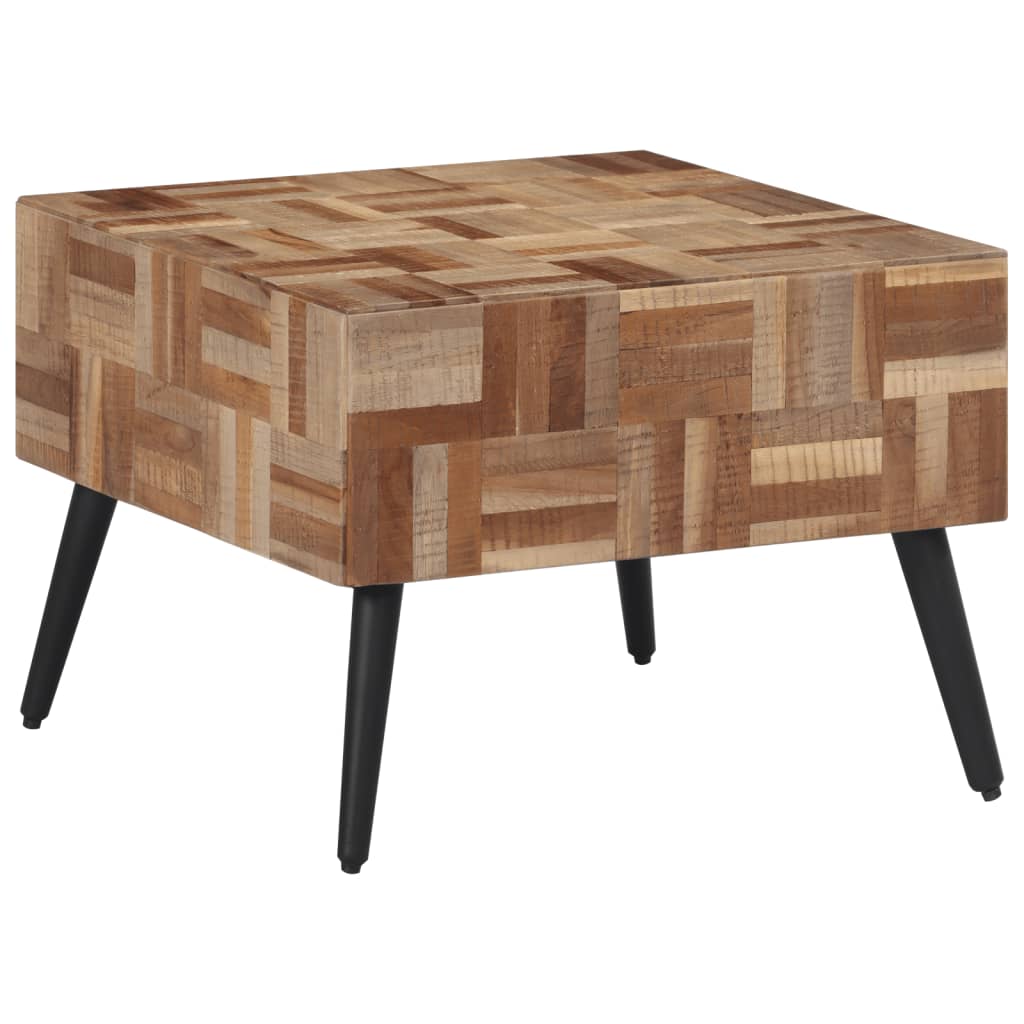 Couchtisch Grau 55x55x40 cm Recyceltes Massivholz Teak - Pazzar.ch