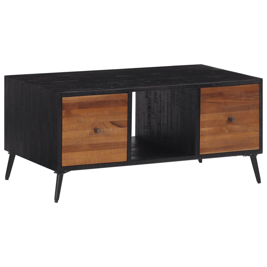 Couchtisch 90x50x41 cm Recyceltes Massivholz Teak - Pazzar.ch