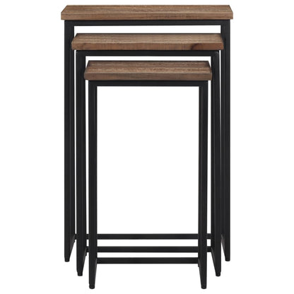 Satztische 3 Stk. Massivholz Teak - Pazzar.ch