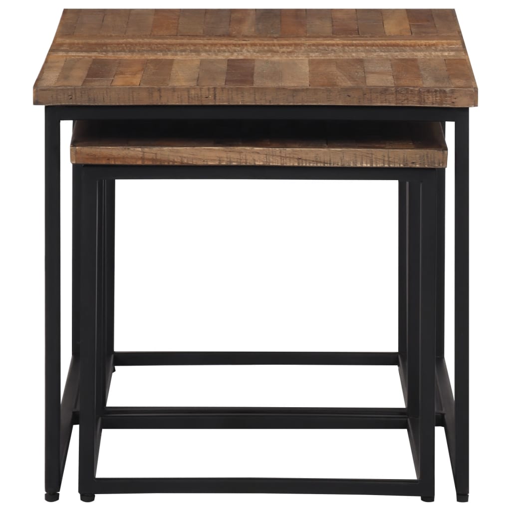 Satztische 3 Stk. Massivholz Teak - Pazzar.ch