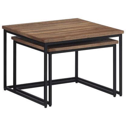 Satztische 2 Stk. Massivholz Teak - Pazzar.ch