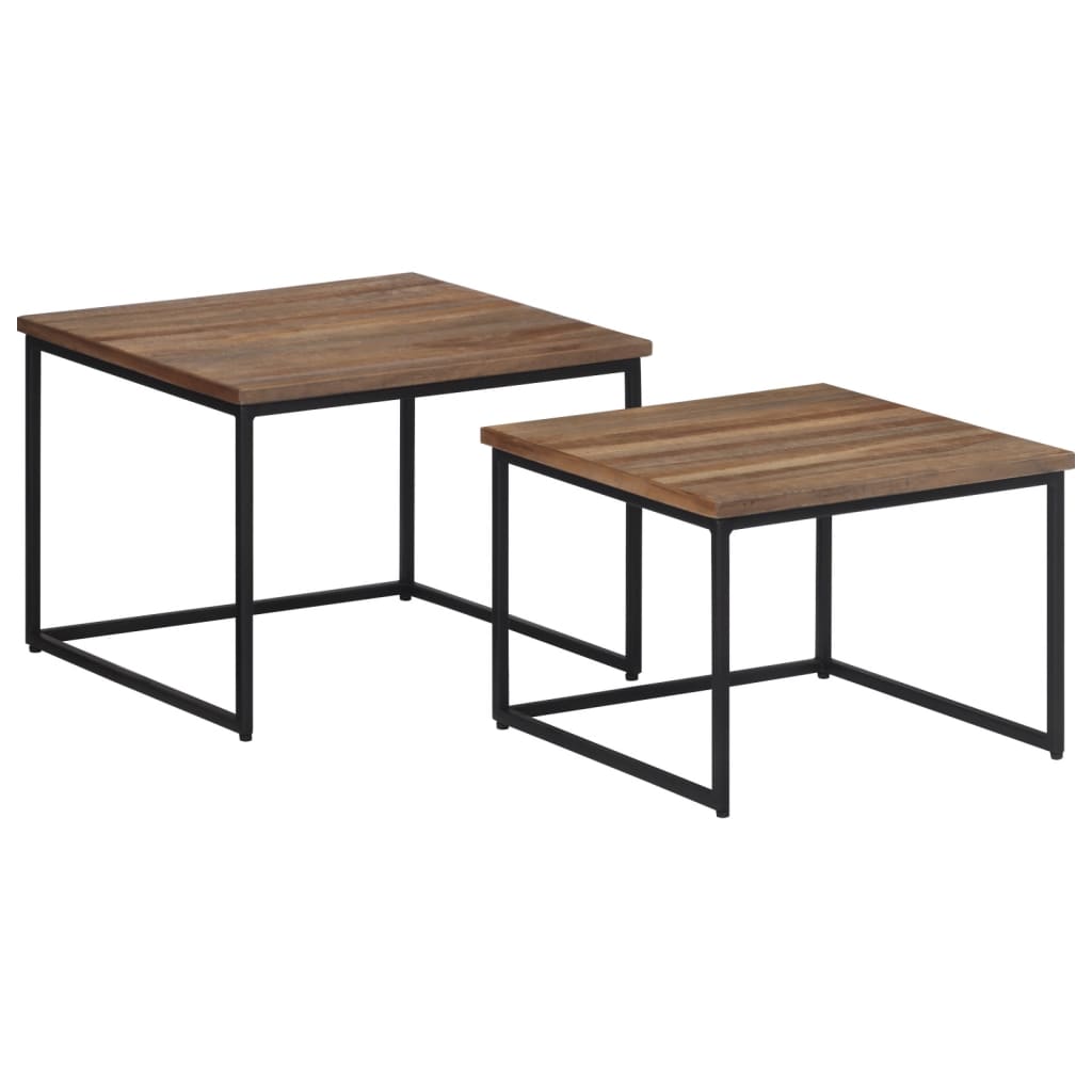 Satztische 2 Stk. Massivholz Teak - Pazzar.ch