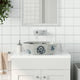 Aufsatzwaschbecken Grau und Blau Oval 47x33x13 cm Keramik