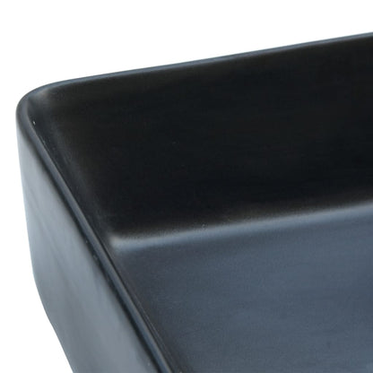 Aufsatzwaschbecken Schwarz Rechteckig 46x35,5x13cm Keramik - Pazzar.ch