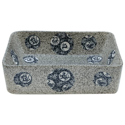 Aufsatzwaschbecken Mehrfarbig Rechteckig 46x35,5x13cm Keramik - Pazzar.ch