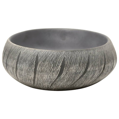 Aufsatzwaschbecken Schwarz und Grau Oval 59x40x15 cm Keramik - Pazzar.ch
