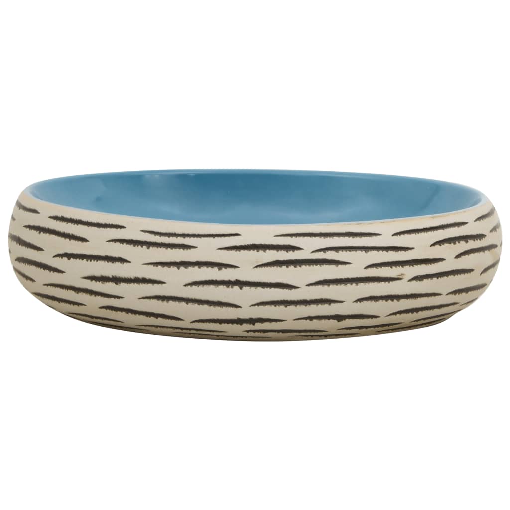 Aufsatzwaschbecken Mehrfarbig Oval 59x40x15 cm Keramik - Pazzar.ch