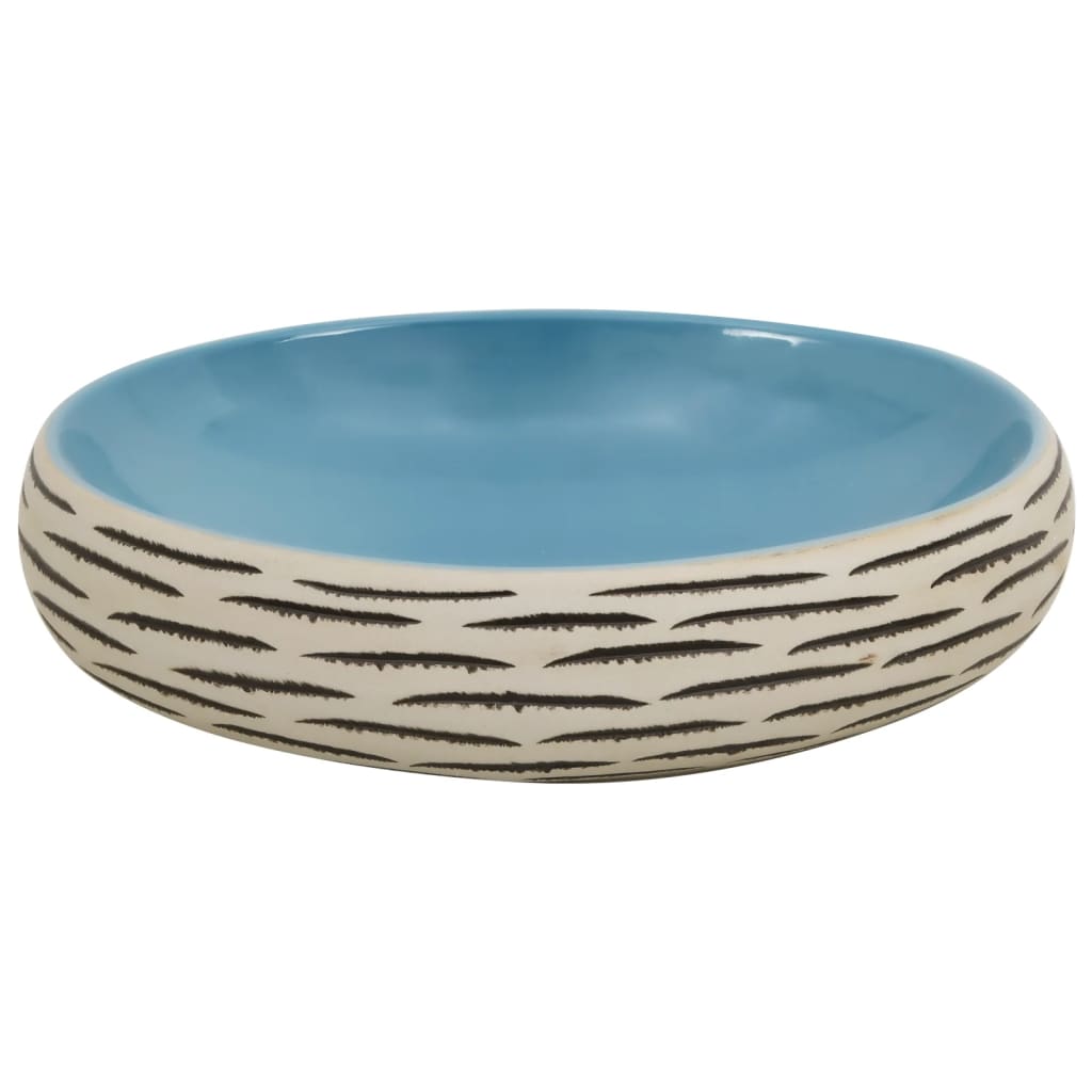 Aufsatzwaschbecken Mehrfarbig Oval 59x40x15 cm Keramik - Pazzar.ch
