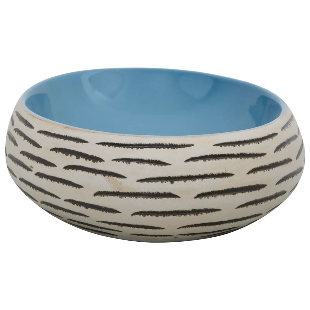 Aufsatzwaschbecken Mehrfarbig Oval 59x40x15 cm Keramik - Pazzar.ch