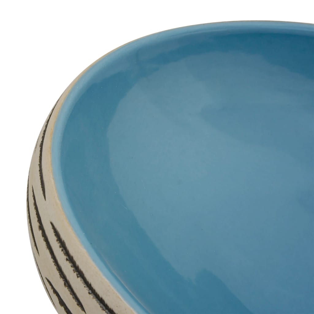 Aufsatzwaschbecken Mehrfarbig Oval 59x40x15 cm Keramik - Pazzar.ch