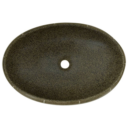 Aufsatzwaschbecken Mehrfarbig Oval 59x40x15 cm Keramik - Pazzar.ch