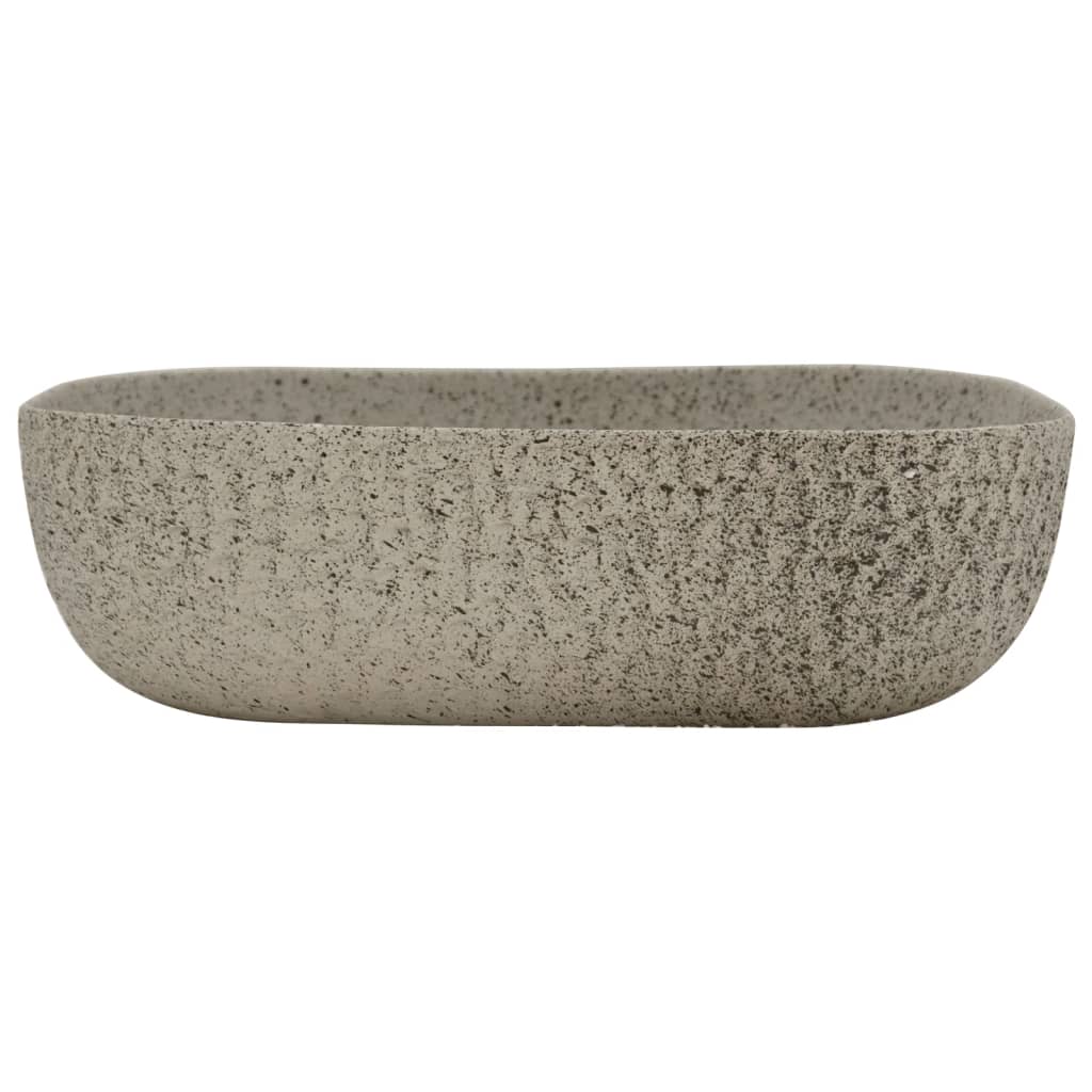 Aufsatzwaschbecken Grau Rechteckig 48x37,5x13,5 cm Keramik - Pazzar.ch
