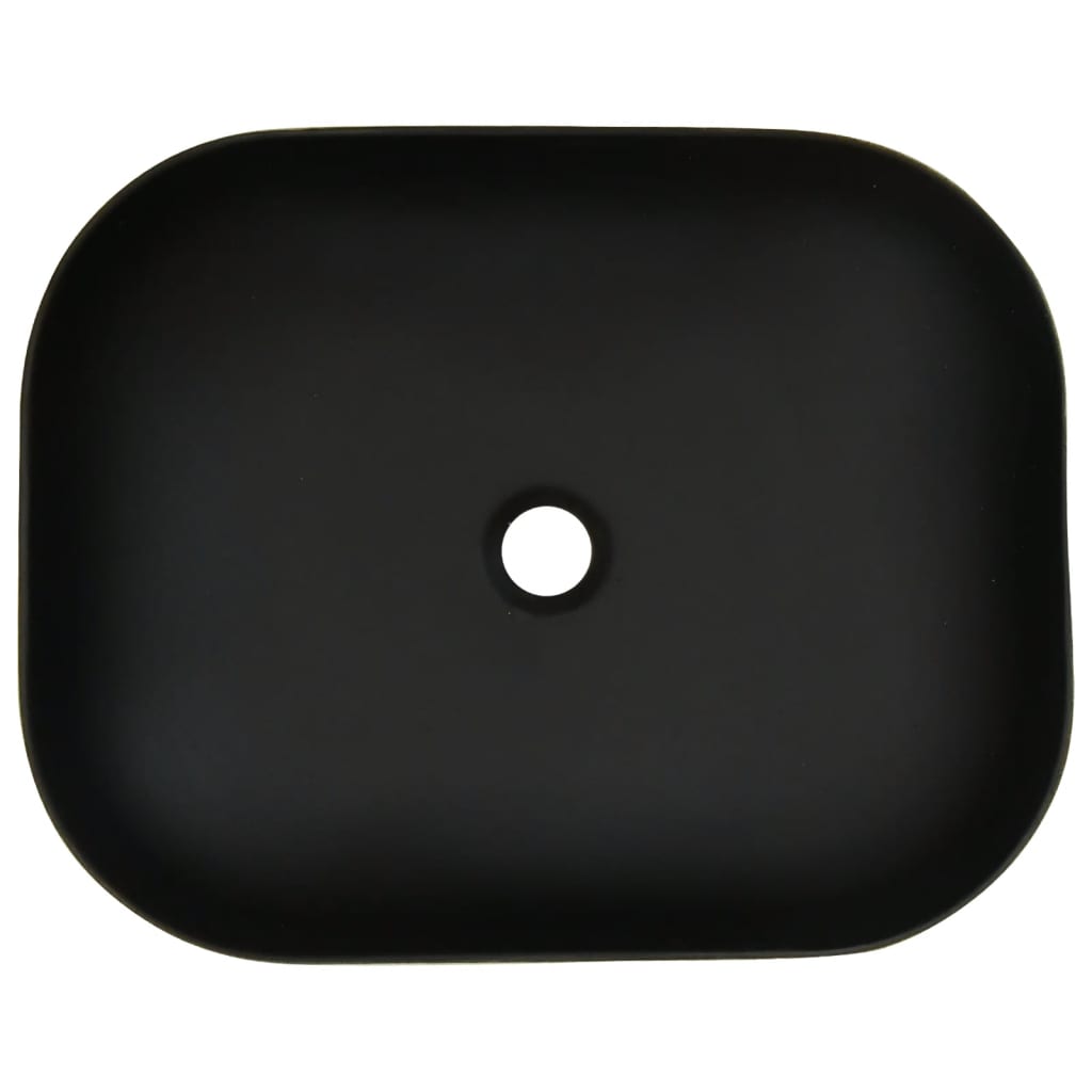Aufsatzwaschbecken Grau Schwarz Rechteck 48x37,5x13,5cm Keramik - Pazzar.ch