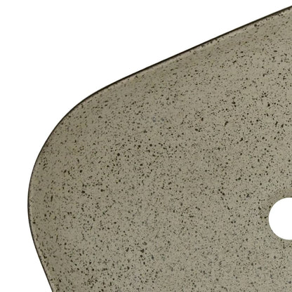 Aufsatzwaschbecken Grau Schwarz Rechteck 48x37,5x13,5cm Keramik - Pazzar.ch