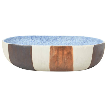 Aufsatzwaschbecken Mehrfarbig Oval 59x40x14 cm Keramik - Pazzar.ch