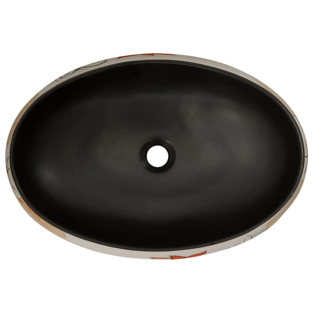 Aufsatzwaschbecken Mehrfarbig Oval 59x40x15 cm Keramik - Pazzar.ch
