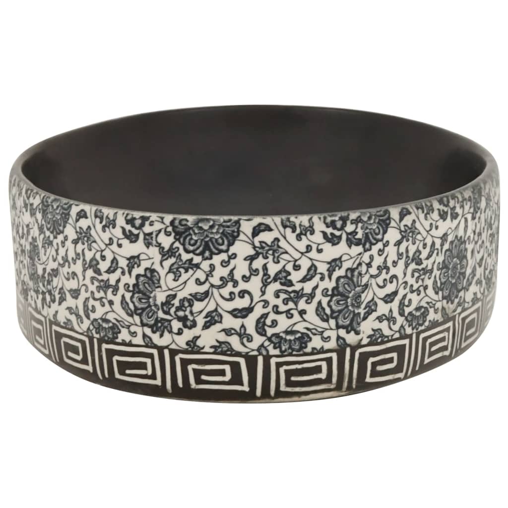Aufsatzwaschbecken Schwarz Blau Oval 56,5x36,5x13,5 cm Keramik