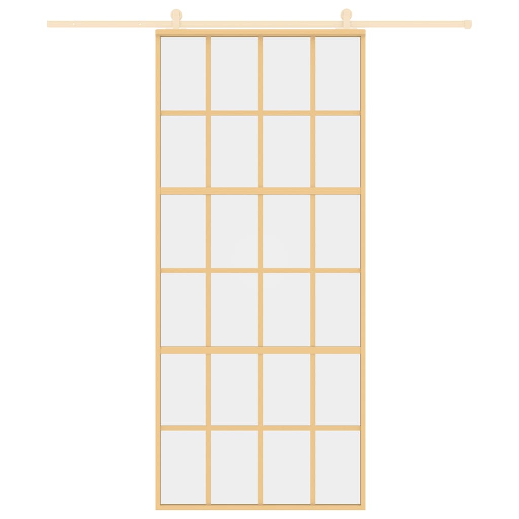 Schiebetür Golden 90x205 cm ESG-Klarglas und Aluminium - Pazzar.ch