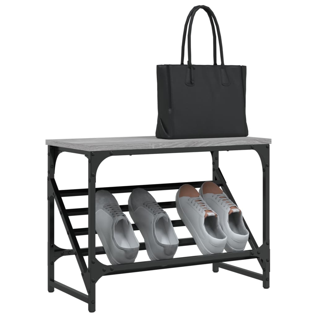 Schuhregal Grau Sonoma 60x30x45 cm Holzwerkstoff - Pazzar.ch