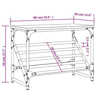 Schuhregal Grau Sonoma 60x30x45 cm Holzwerkstoff - Pazzar.ch