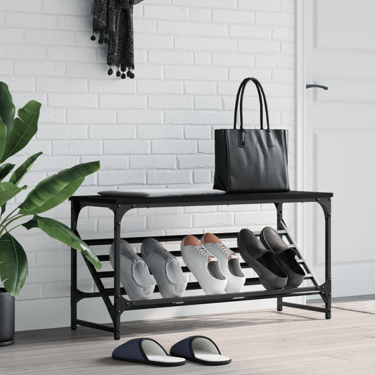 Schuhregal Schwarz 90x30x45 cm Holzwerkstoff - Pazzar.ch