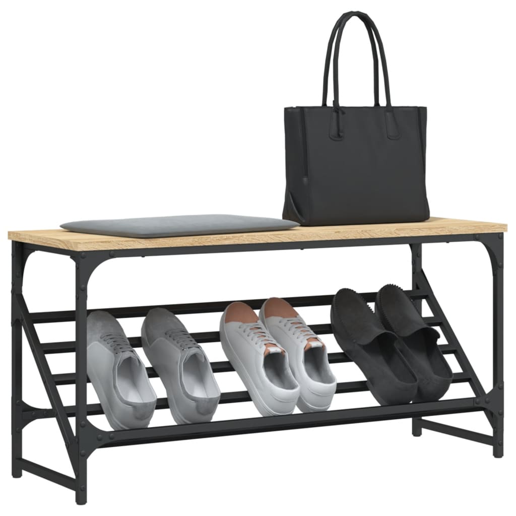 Schuhregal Sonoma-Eiche 90x30x45 cm Holzwerkstoff - Pazzar.ch