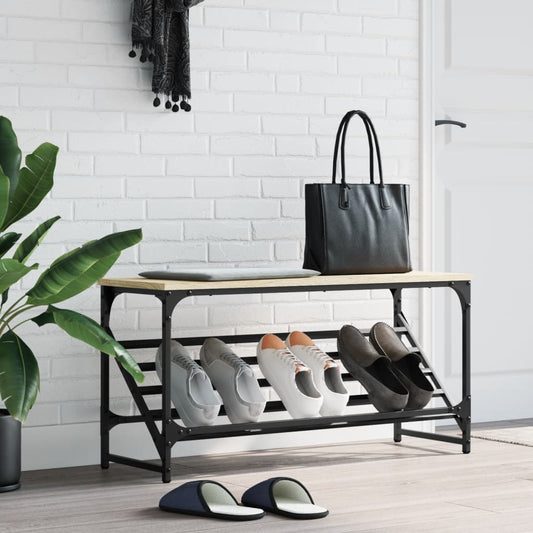 Schuhregal Sonoma-Eiche 90x30x45 cm Holzwerkstoff - Pazzar.ch