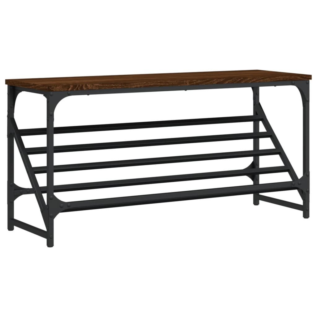 Schuhregal Braun Eichen-Optik 90x30x45 cm Holzwerkstoff - Pazzar.ch