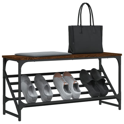 Schuhregal Braun Eichen-Optik 90x30x45 cm Holzwerkstoff - Pazzar.ch